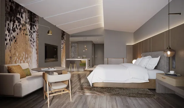 غرفة بريميوم بسرير كينج بإطلالة على الجبل، Crowne Plaza CHONGLI RESORT 7/10