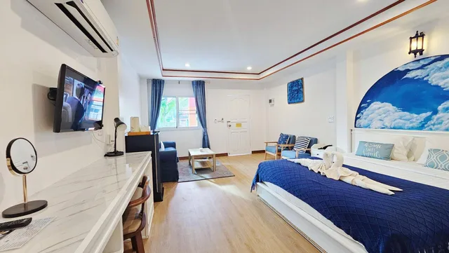 كوخ بسرير كينج بإطلالة على الحديقة، Phaithong Sotel Resort 8/10