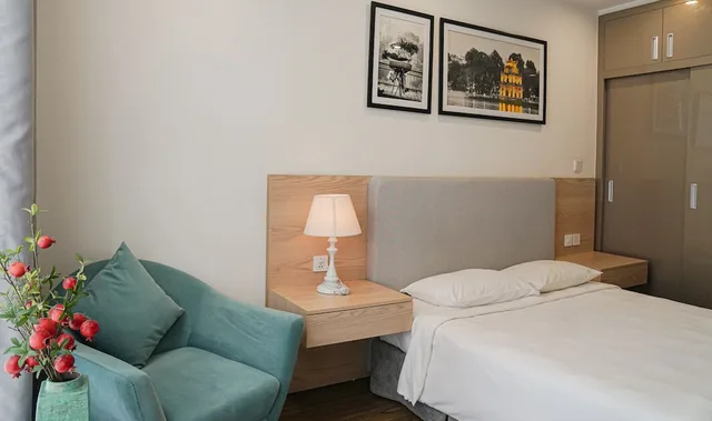استوديو بسرير كوين، Aspaces Serviced Apartment 3/5