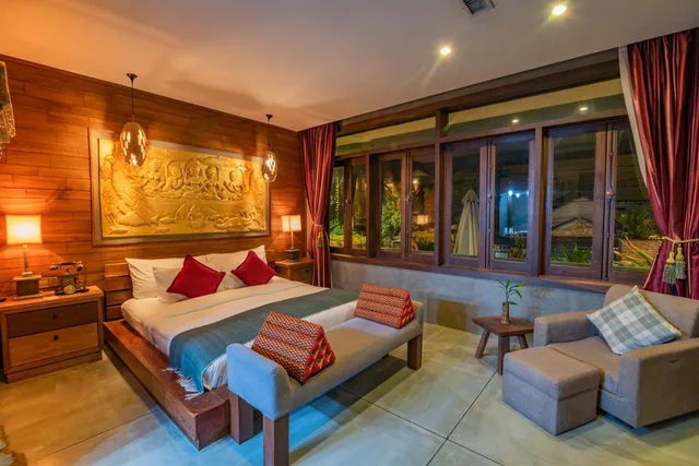 جناح ديلوكس بسرير مزدوج بشرفة، Cambana D Angkor Suites 3/10