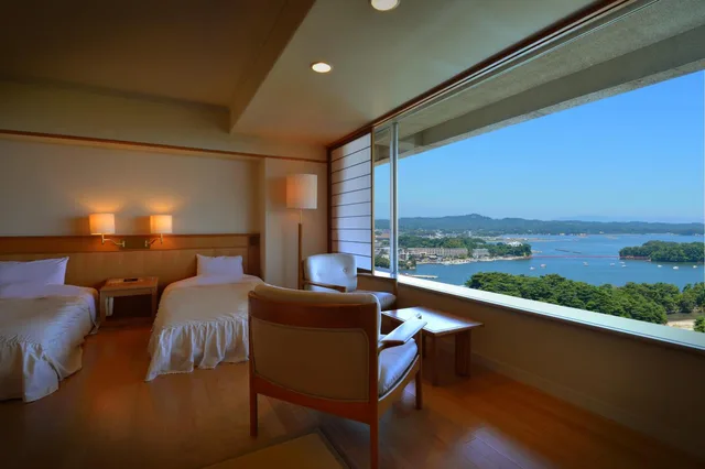 غرفة عائلية بإطلالة على البحر، Hotel Matsushima Taikanso 1/6