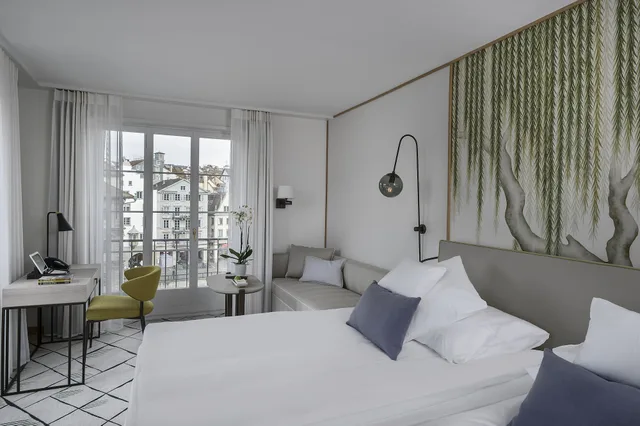 Room, King Bed, Riverside، Storchen Hotel Zurich 1/5