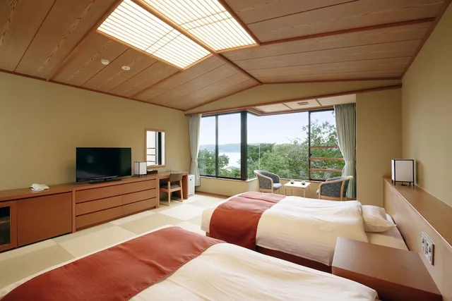 غرفة يابانية بسريرين منفصلين، Jodogahama Park Hotel 4/6