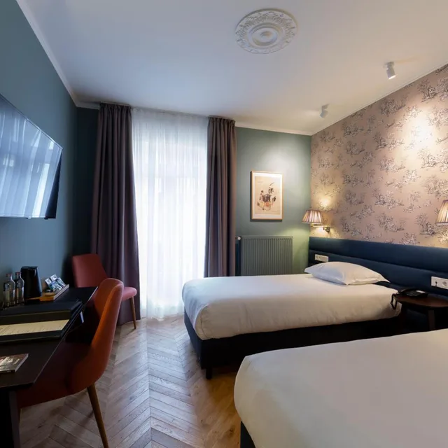 غرفة قياسية بسريرين منفصلين، Hotel Perrin 1/7