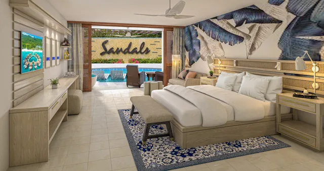 Swim Up, Sunchi, Junior Suite, Patio, Bathtub, Club Floor، Sandals Royal Curacao - Adults Only 1/2