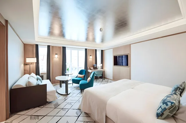 Junior Suite, Double Bed, Riverside، Storchen Hotel Zurich 1/2