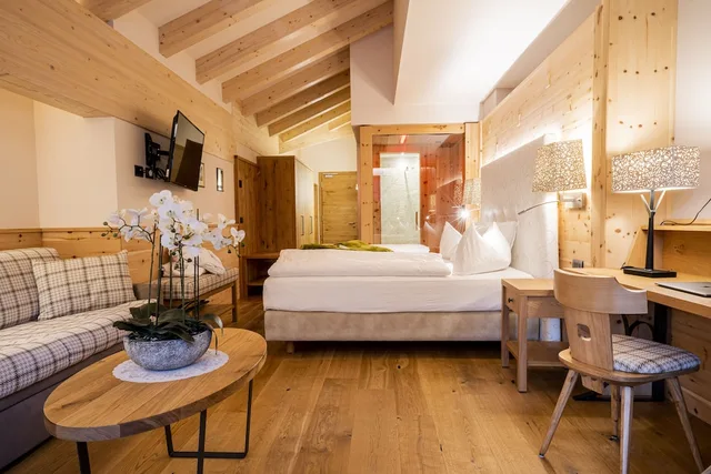 جناح استوديو بانورامي بسرير كوين، Hotel Cesa Tyrol 2/4