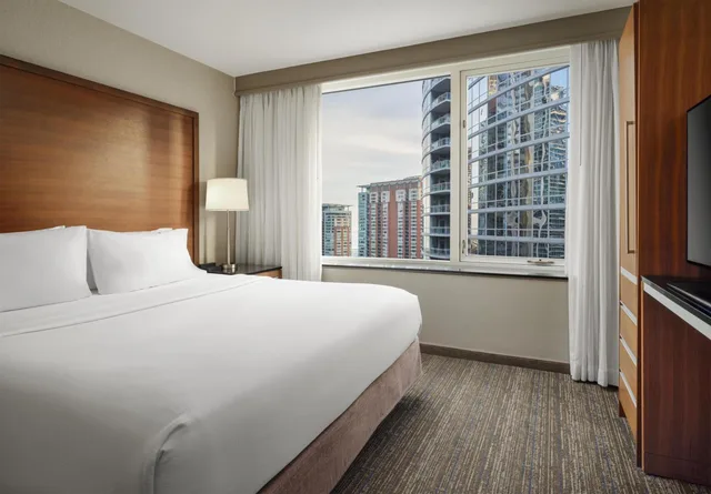 جناح بريميوم بسرير كينج بغرفة نوم واحدة مع أريكة، Embassy Suites by Hilton Chicago Downtown Magnificent Mile 3/6