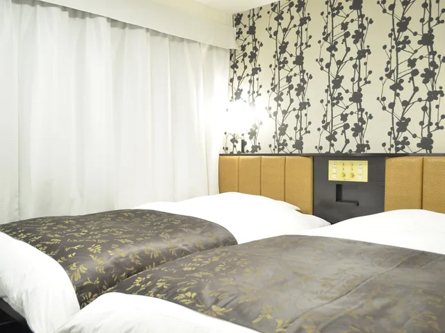 غرفة بسريرين منفصلين بغرفتي نوم للمدخنين، Apa Hotel Okayamaeki Higashiguchi 3/6