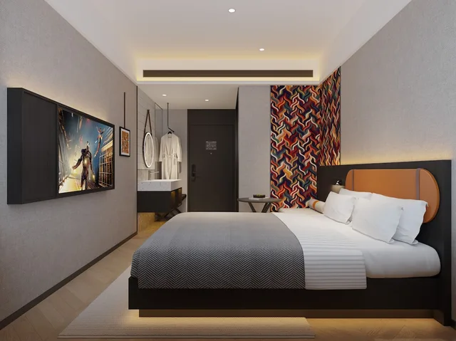 غرفة كومفورت بسرير كوين، Merica Hotel -Chongqing Jiefangbei 1/3