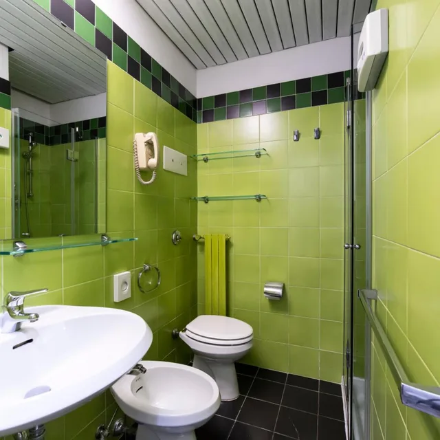 غرفة بسرير مزدوج أو سريرين منفصلين بإطلالة على البحر، Park Hotel Rimini 10/10