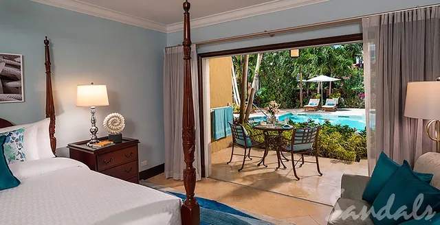 1 Bedroom, Honeymoon, Luxury, King Bed, Pool View, Pool Side، Sandals Grande Antigua 4/7