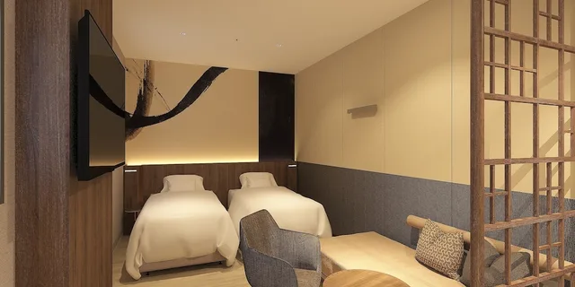 غرفة كومفورت بسريرين منفصلين، Kamenoi Hotel Arima 3/4