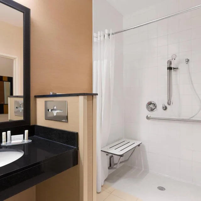 غرفة بسرير كينج بحوض استحمام لذوي الإعاقة، Comfort Inn & Suites Houston North - Spring 3/3