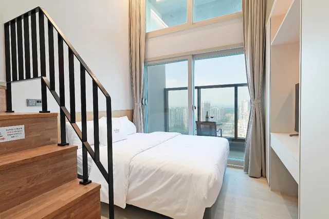 غرفة بسرير مزدوج بإطلالة على المتنزه، Sota Suite Pyeongtaek Godeok 1/1