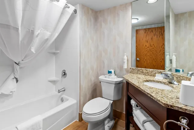 غرفة بسرير كينج بإطلالة على المدينة مع أريكة، Hampton Inn Duluth Canal Park 7/10