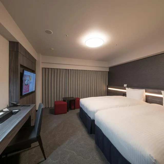 غرفة مفردة بسريرين منفصلين للمدخنين، Richmond Hotel Kumamoto Shinshigai 5/8