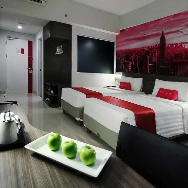 غرفة ديلوكس بسرير مزدوج أو سريرين منفصلين، favehotel Pekanbaru 4/6