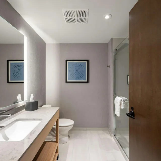 غرفة بسرير كينج مع أريكة في طابق مرتفع، Hyatt Place Albany 2/2