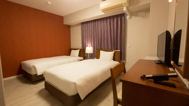غرفة قياسية بسريرين منفصلين بدون إطلالة للمدخنين، Hotel Hakata Place 1/1