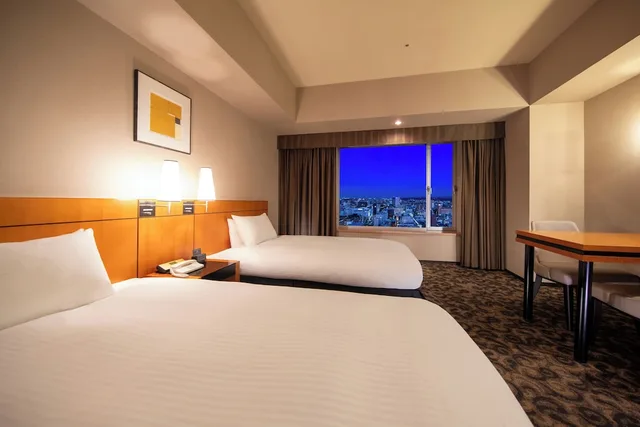 غرفة ديلوكس بسريرين منفصلين، Hotel Nikko Oita Oasis Tower 2/6