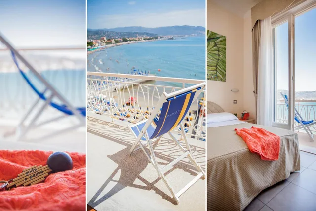 غرفة بسرير مزدوج بإطلالة على البحر، Hotel Golfo E Palme 8/9
