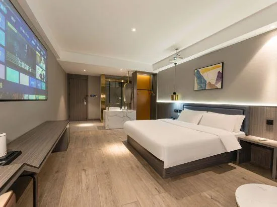 غرفة ديلوكس بسرير مزدوج، GreenTree Inn Yancheng Station Hotel 1/1