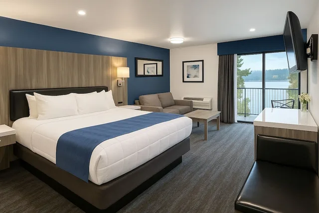 Room, King Bed, Bay View, Sofa، Oyster Bay Inn & Suites 1/2