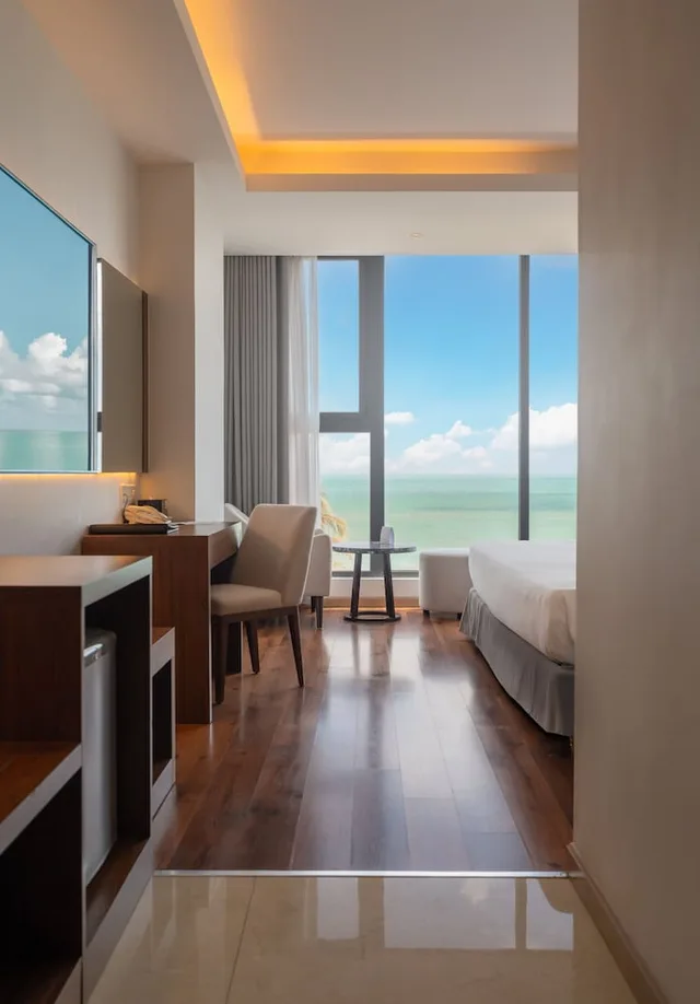 غرفة سوبيريور بسرير كوين بإطلالة على البحر، Navada Beach Hotel 3/6