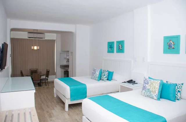 Junior Suite, 2 Double Beds, Ocean View, Bsea Cancun Plaza Hotel 2/3