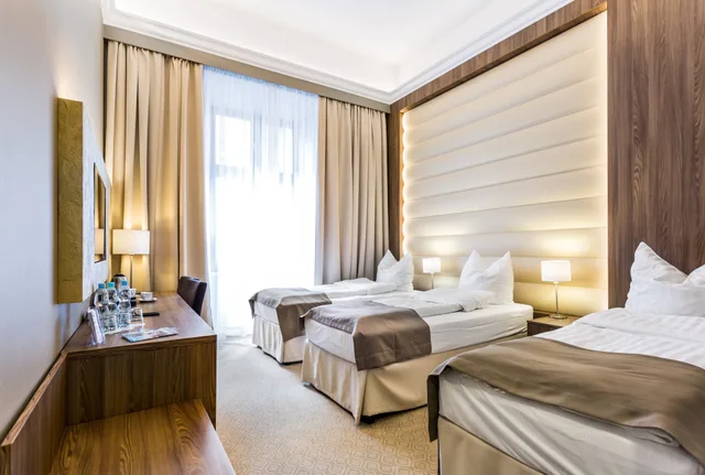 غرفة ديلوكس ثلاثية بثلاثة أسرّة بغرفة نوم واحدة بحوض استحمام، Hotel Elektor 2/4