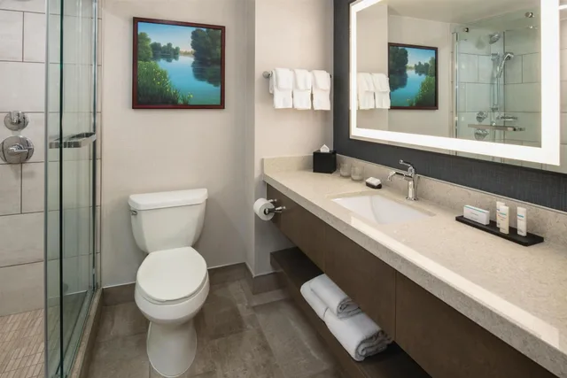 جناح بسريرين كوين بإطلالة على المدينة بغرفتين مع أريكة، Embassy Suites by Hilton Sacramento Riverfront Promenade 2/3