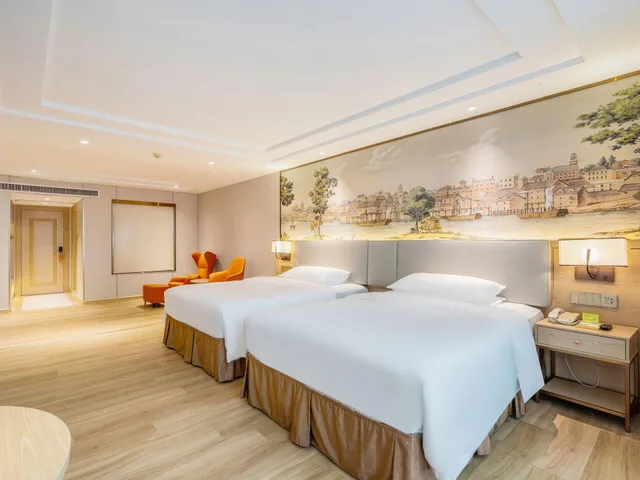 غرفة ديلوكس بسريرين منفصلين بإطلالة، Vienna Hotel (Guangzhou Yuexiu Huifu West Road) 1/1