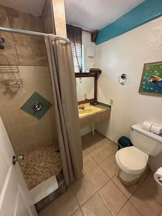 غرفة قياسية بسرير كوين وسريرين منفصلين بإطلالة على الفناء، All Seasons Guest House 9/10