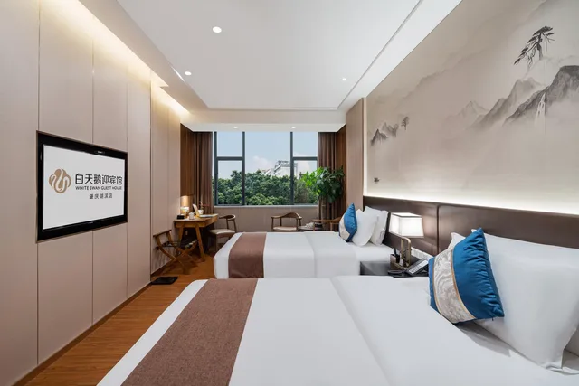 غرفة ديلوكس بسريرين مزدوجين، White Swan Guest House (Zhaoqing Hubin) 2/2