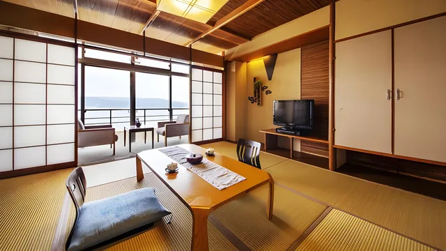 غرفة يابانية اقتصادية بإطلالة على البحر، MANPA RESORT 1/1