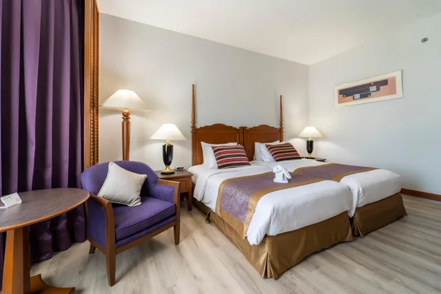 غرفة ديلوكس بسرير مزدوج أو سريرين منفصلين بإطلالة على المدينة، Century Park Hotel 3/10