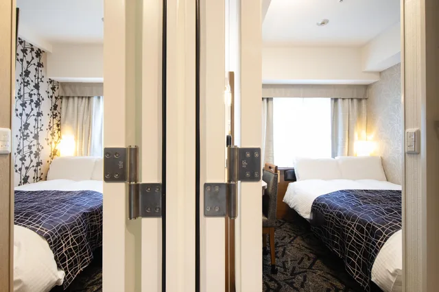 غرفة متصلة بسرير نصف مزدوج، APA Hotel Tennouji-Ekimae 2/2