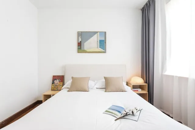 2 Bedrooms, Senior, Apartment, Queen Bed, Balcony، Book and Bed-People's Square 1/10