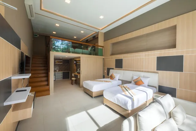 غرفة عائلية بسرير مزدوج وسريرين منفصلين، Tree Scape Retreat Resort 1/1