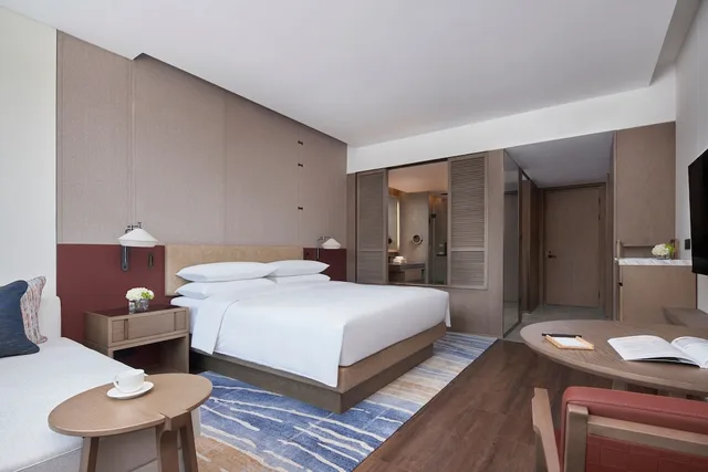 غرفة بريميير بسرير كينج بإطلالة على الجبل، Beijing Marriott Hotel Yanqing 3/4