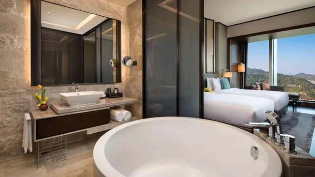 غرفة بريميوم بسرير فردي، Hualuxe Hotels Resorts Xiamen Haicang 10/10