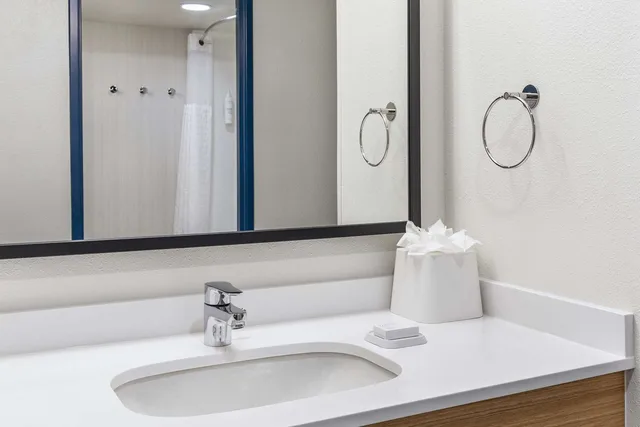 غرفة بسرير كينج مع أريكة بحوض استحمام لذوي الإعاقة، Spark by Hilton Denver International Airport 3/4