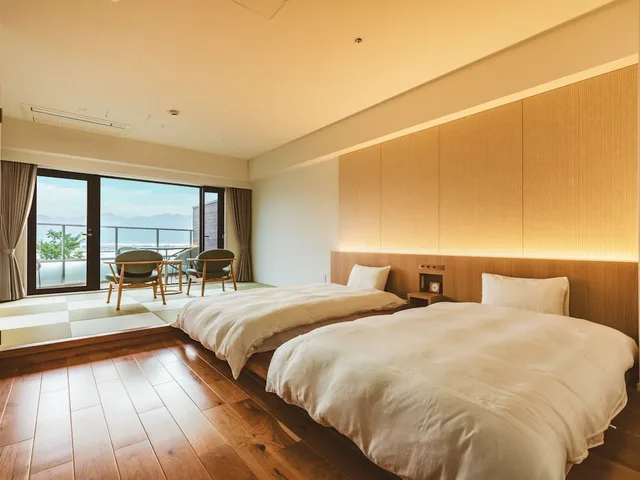 Japanese Western, Twin Beds, No Bathroom, Balcony، Etajimasou Hotel & SPA Hiroshima 1/4