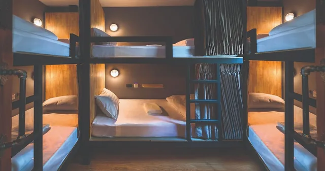 غرفة عائلية بأسرّة بطابقين، Timber Hostel 6/10