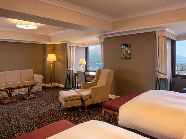 غرفة بريميوم بسريرين منفصلين، Shiroyama Hotel Kagoshima 3/5