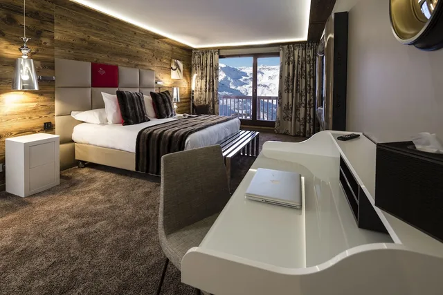 غرفة فاخرة بسرير كينج وسرير فردي، Hotel Koh-I Nor Val Thorens 5/7