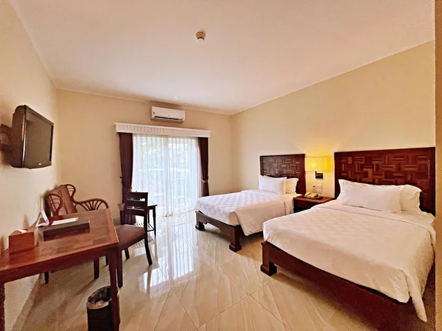 غرفة بسريرين منفصلين بإطلالة على المسبح، Sokha Palace Siem Reap Hotel 3/10