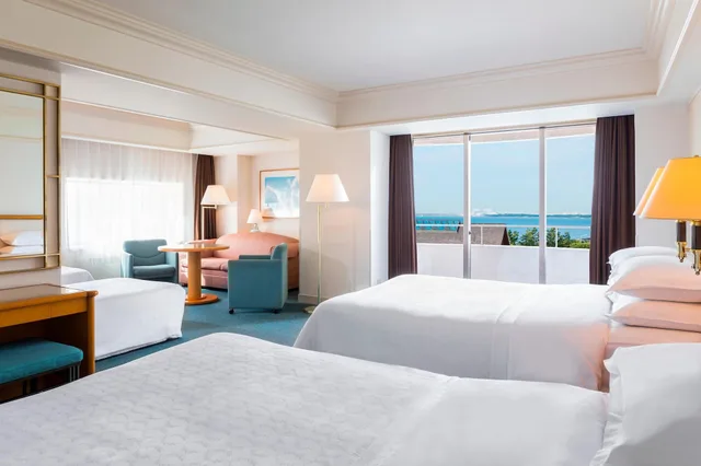 غرفة بريميوم بسرير مزدوج بشرفة، Sheraton Grande Tokyo Bay Hotel 4/8