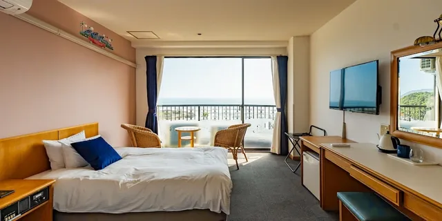 غرفة قياسية بسريرين منفصلين بإطلالة على البحر، Hotel Season Nichinan 2/8